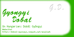 gyongyi dobal business card