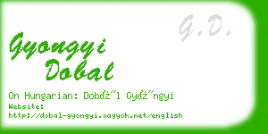 gyongyi dobal business card